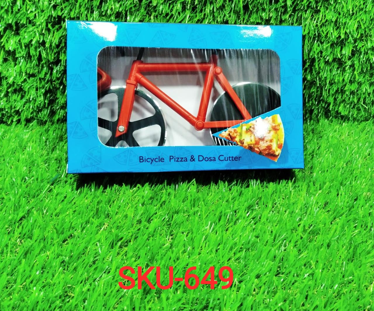 Stainless steel Bicycle shape Unbreakable Handle Pizza cutter | Pastry Cutter | Pizza Slicer with Grip on Handle and Stainless Steel Blade (1 Pc) Stainless steel Bicycle shape Unbreakable Handle Pizza cutter | Pastry Cutter | Pizza Slicer with Grip on Handle and Stainless Steel Blade (1 Pc)